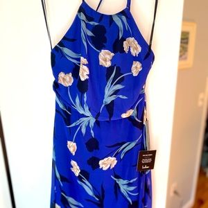 Lulus floral open back maxi dress NWT